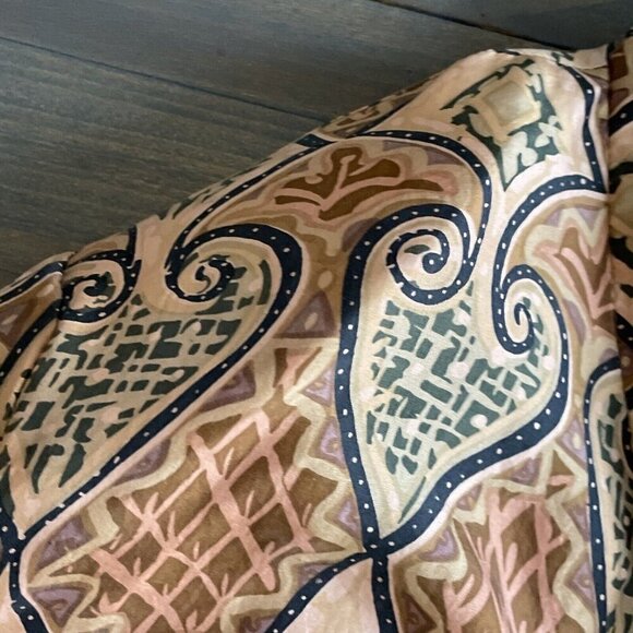 Vintage Bogari 100% Silk One Button Abstract Multi Color Blazer Women's S (C4) - Picture 12 of 12